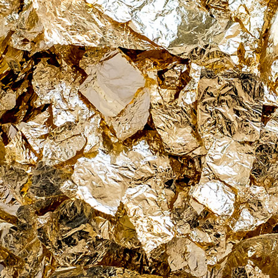 Imitation Metal Leaf Abburstig/Scrap Leaves Gold Color 2 1/2