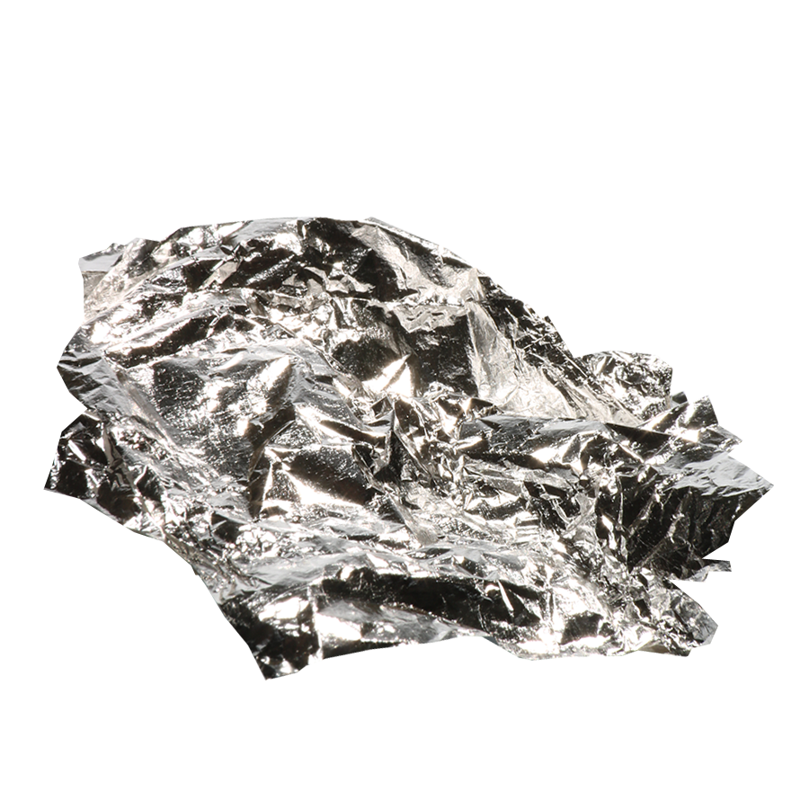 Metal Leaf Schaibin. Large quantities of irregular size Aluminum, Copper or  Imitation Gold leaf.