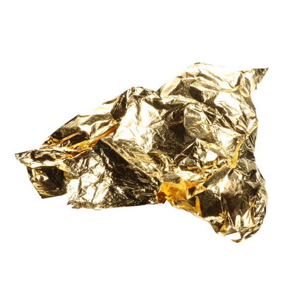 Imitation Metal Leaf Schabin/Broken Leaves Gold Color 2 1/2