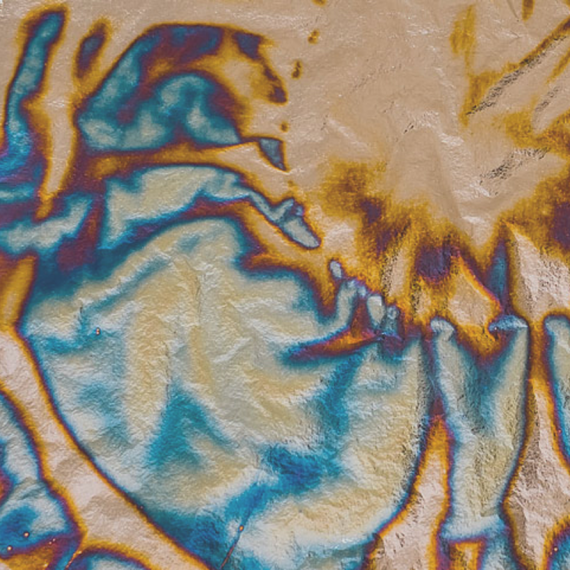 Imitation Variegated Metal Leaf Blue