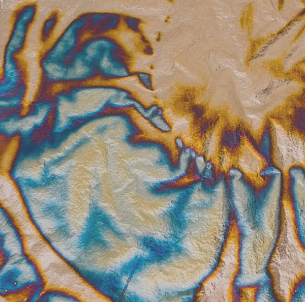 Imitation Variegated Metal Leaf Blue