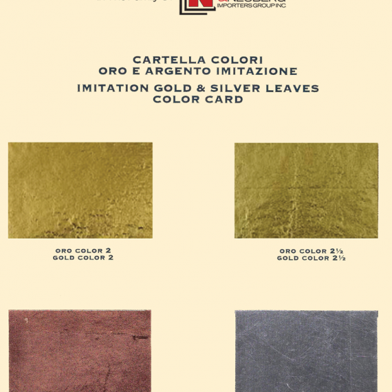 Imitation Gold Metal Leaf Color Chart (ELP)