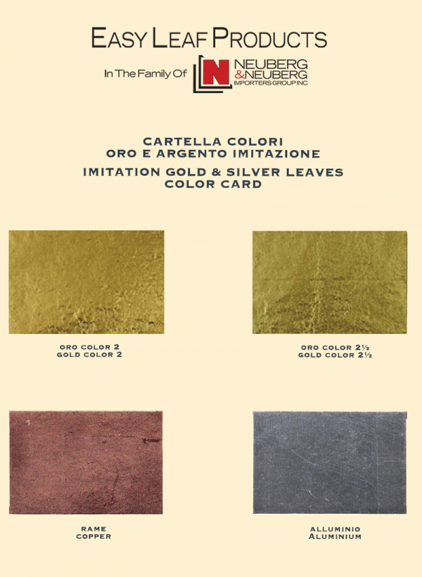 Imitation Gold Metal Leaf Color Chart (ELP)