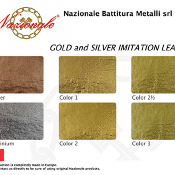 Imitation Gold Metal Leaf Color Chart (Nazionale)