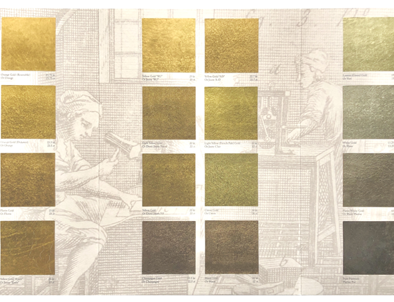 Genuine Gold Leaf Color Chart (Manetti)